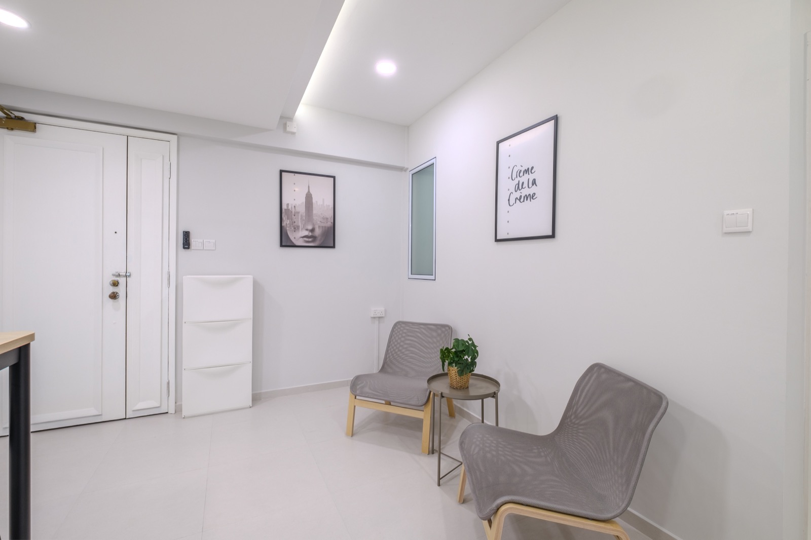 Living Area with Framed Prints & Recessed Downlights