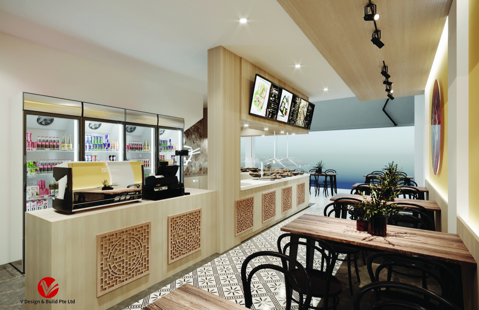 Dine-In Seating with Bentwood Chairs