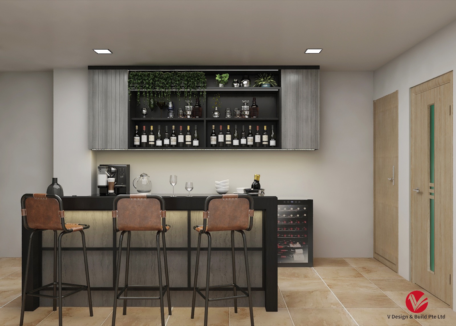 Built-In Bar & Pantry